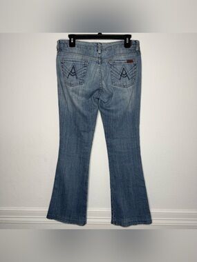 7 For All Mankind “A” Pocket w/ Rhinestones Bootcut Jeans Size 28